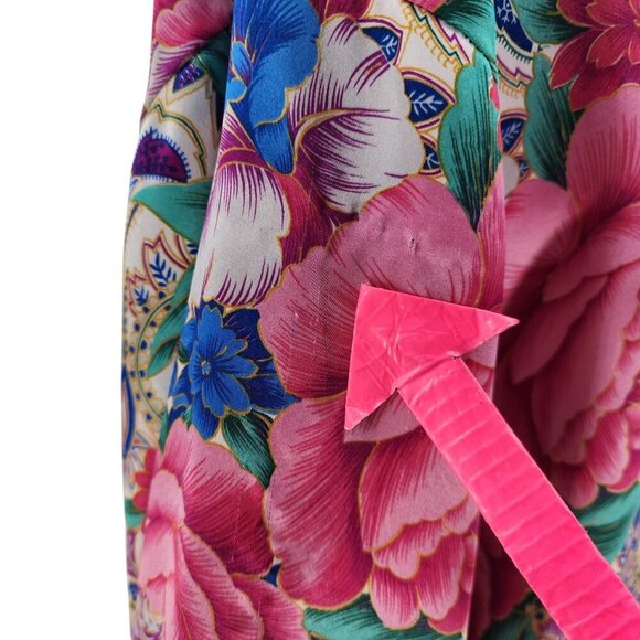 Vintage Victoria's Secret Gold Label Satin Floral Button Sleep Shirt Small - Picture 12 of 15